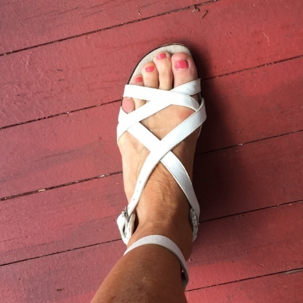Henry Beguelin‎ white ankle strap sandal